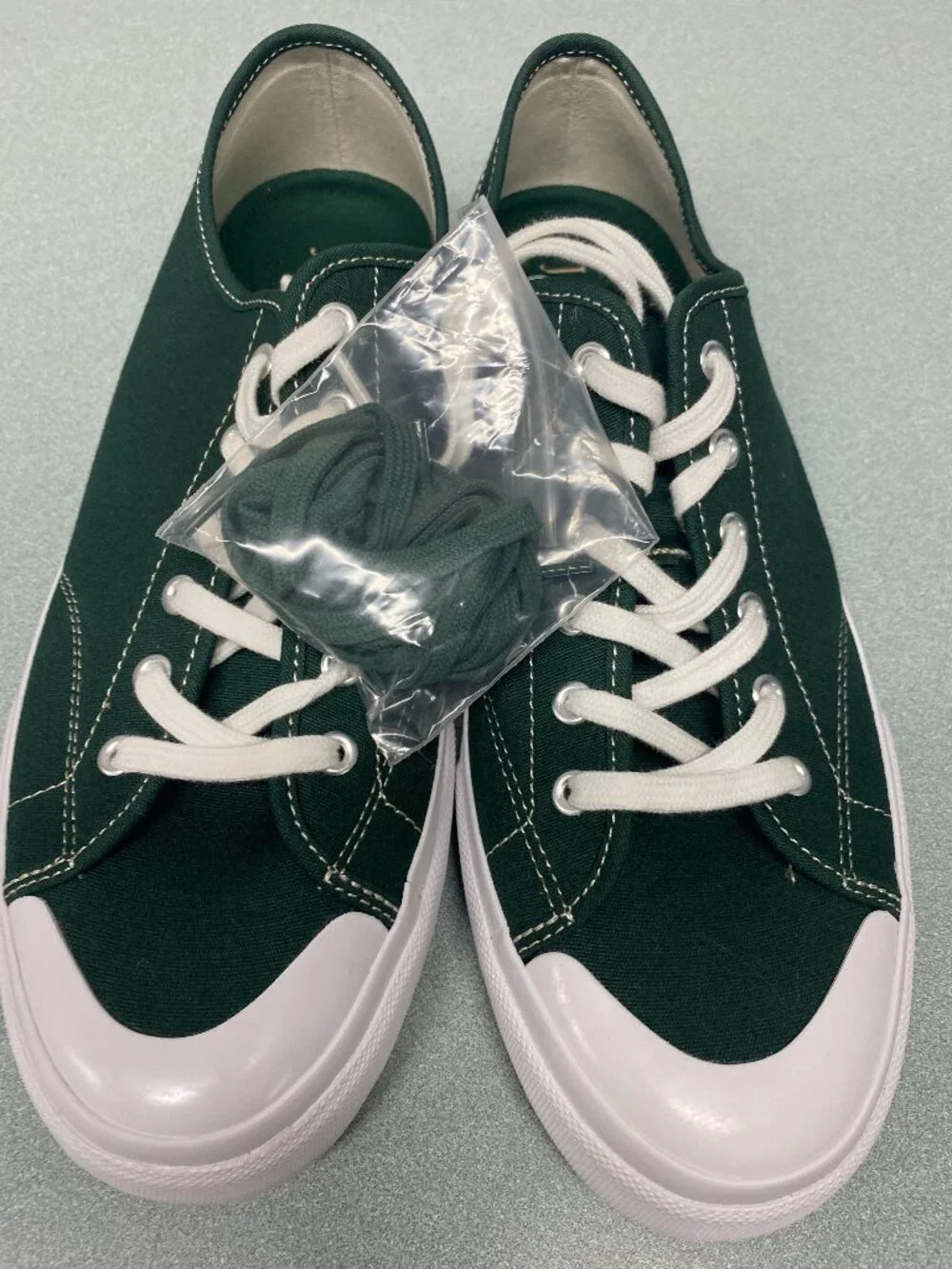 J.Crew Men's Vulcanized Cape Sneakers - Forest Green Canvas - Size 11.5